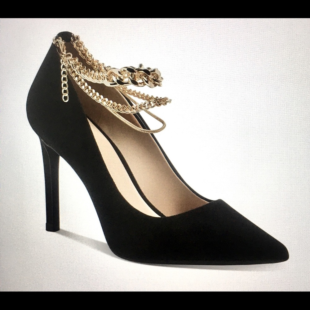 INC International Concept - Women’s Sadelle Chain-Detail Heels
